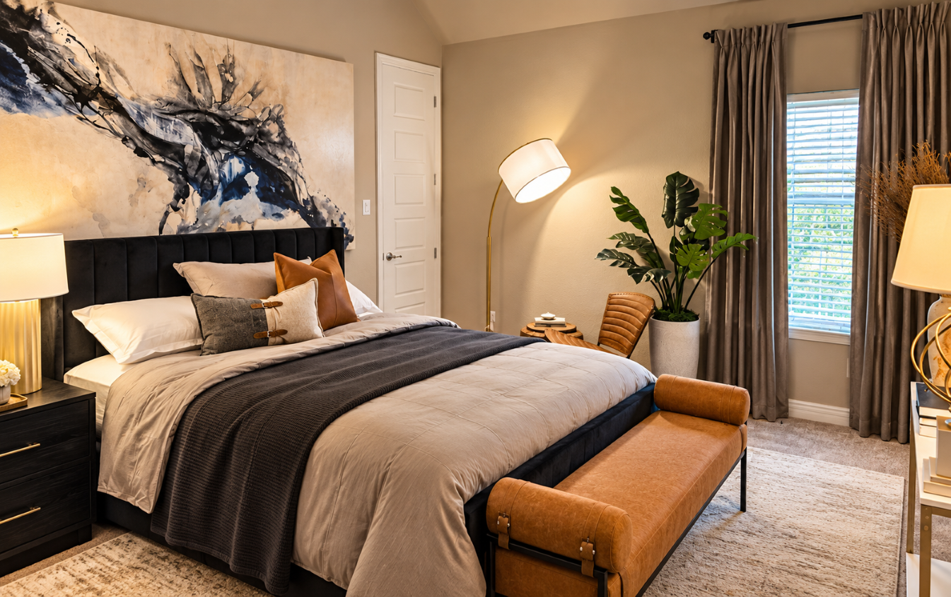 Warm Modern Bedroom Retreat